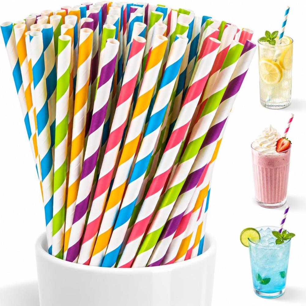 Disposable Colorful Striped Dr – Paper Straw Color recenzja i cena