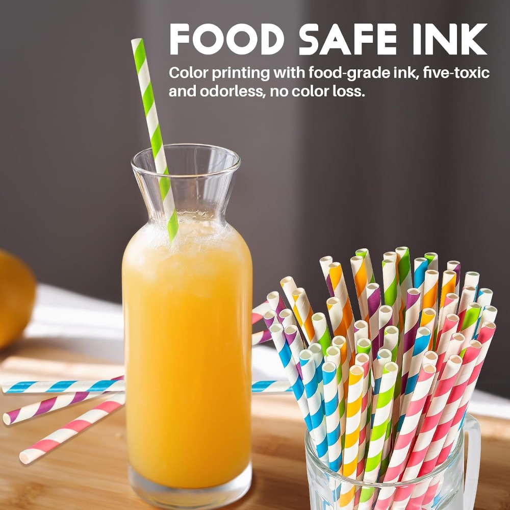 Disposable Colorful Striped Dr – Paper Straw Color recenzja i cena