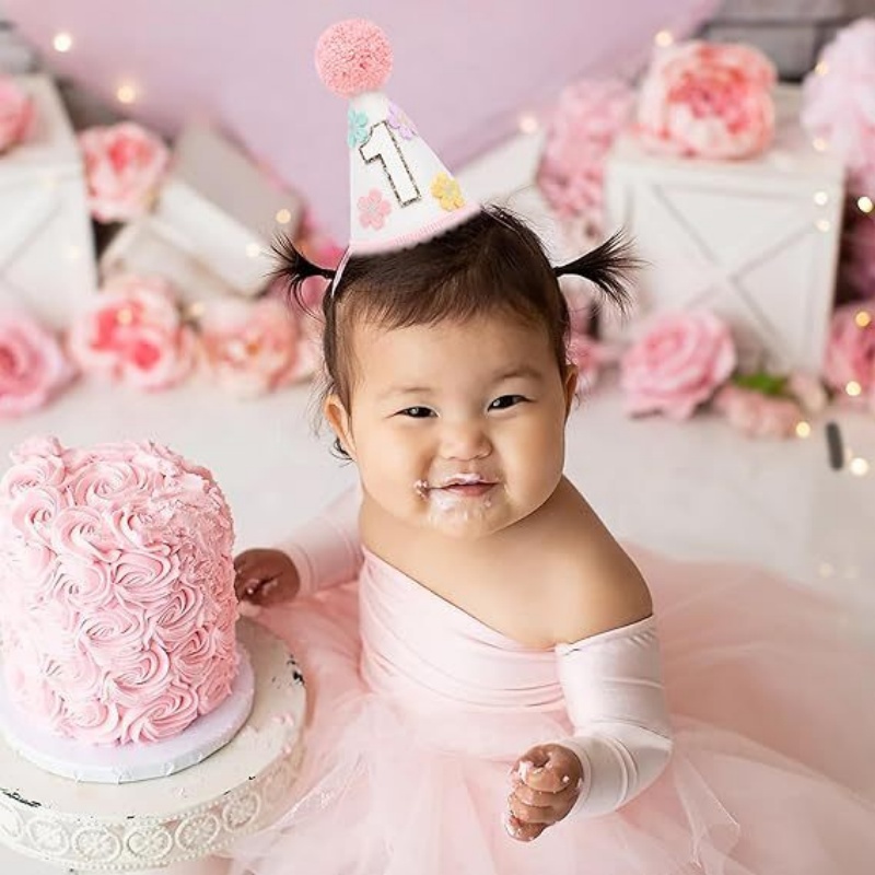 Colorful Flower 1st Half Birth – Party Hat Cone recenzja i cena