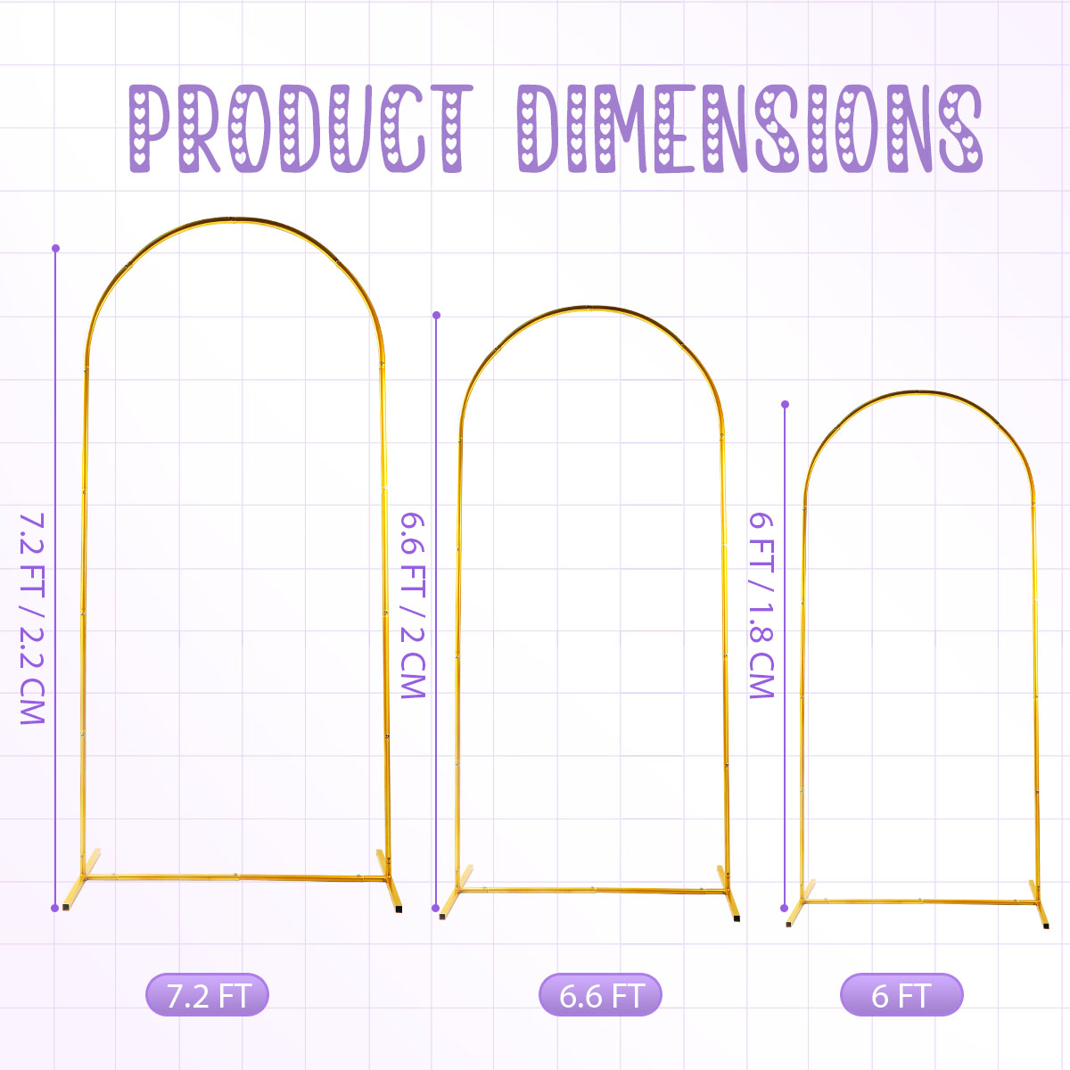 3Pack Golden Metal Arch Kits,  – Balloon Arch Kit recenzja i cena