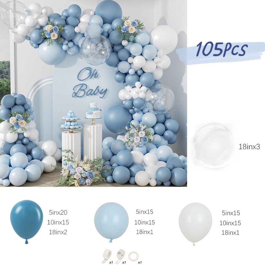105Pcs Dusty Blue Balloon Arch – Balloon Arch Kit recenzja i cena